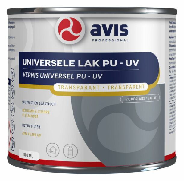 avis universele lak pu/uv zijdeglans 2.5 ltr