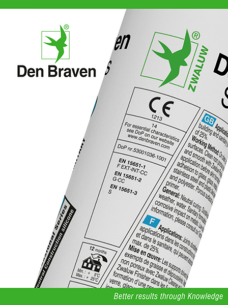 Zwaluw Den Braven 30618904 - Silicone-NO + Sanitary Siliconenkit - Wit - 310ml - Detailed view of the product