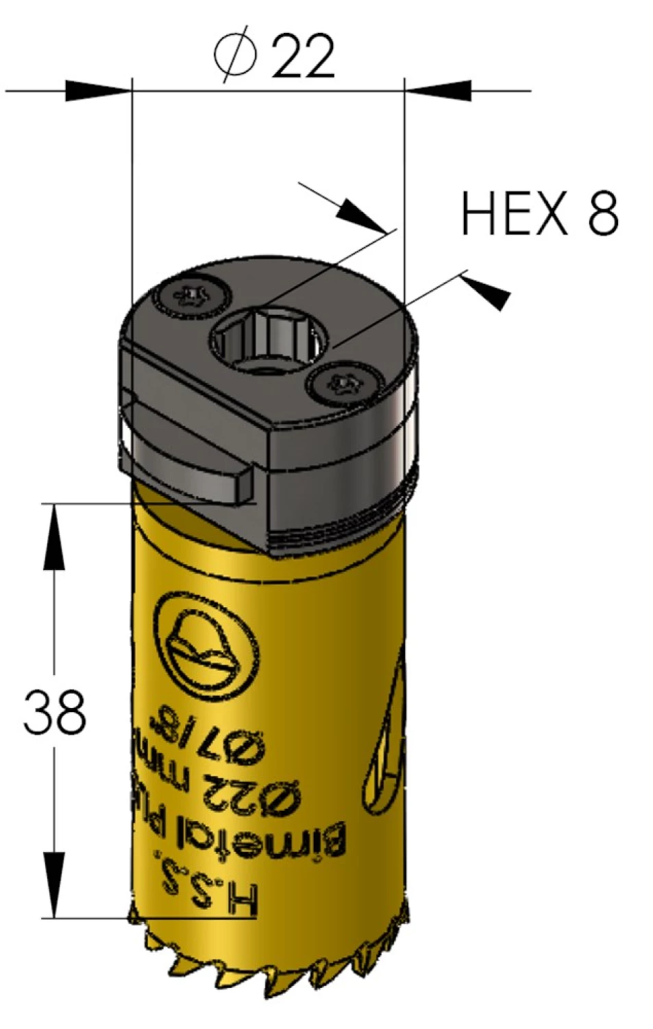 ProFit 09051022 BiMetal Plus Gatzaag 22mm thumbnail 2