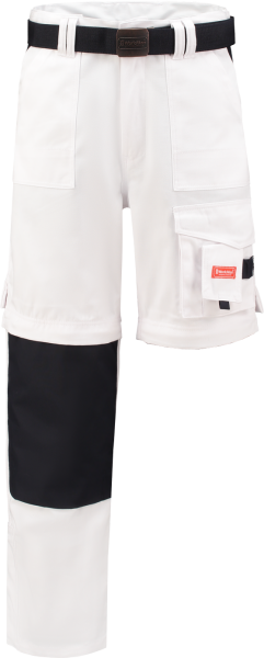 Workman 1004 Classic Worker ZIP OFF Werkbroek - Wit / Navy - Maat 88 (32/30) - Detailed view of the product