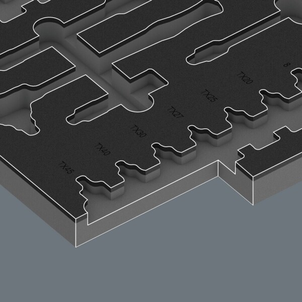 Wera 05150116001 28-delige 9726 8007 B VDE Zyklop VDE Ratel- En Doppenset In Foam Inlay - 3/8" - Detailed view of the product