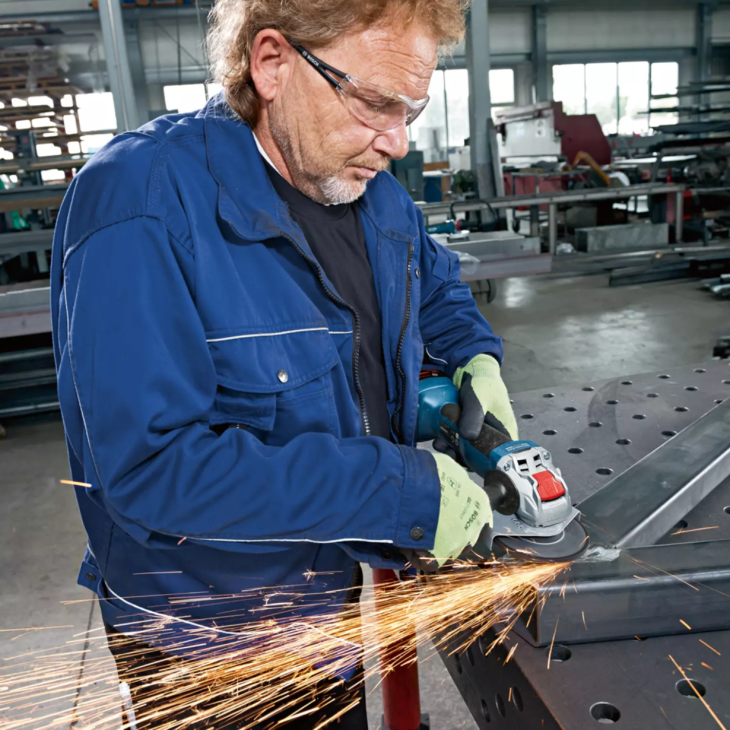 Bosch GWX 18V-10 18V Li-Ion Accu X-LOCK Haakse Slijper Body - 125mm - Koolborstelloos thumbnail 3