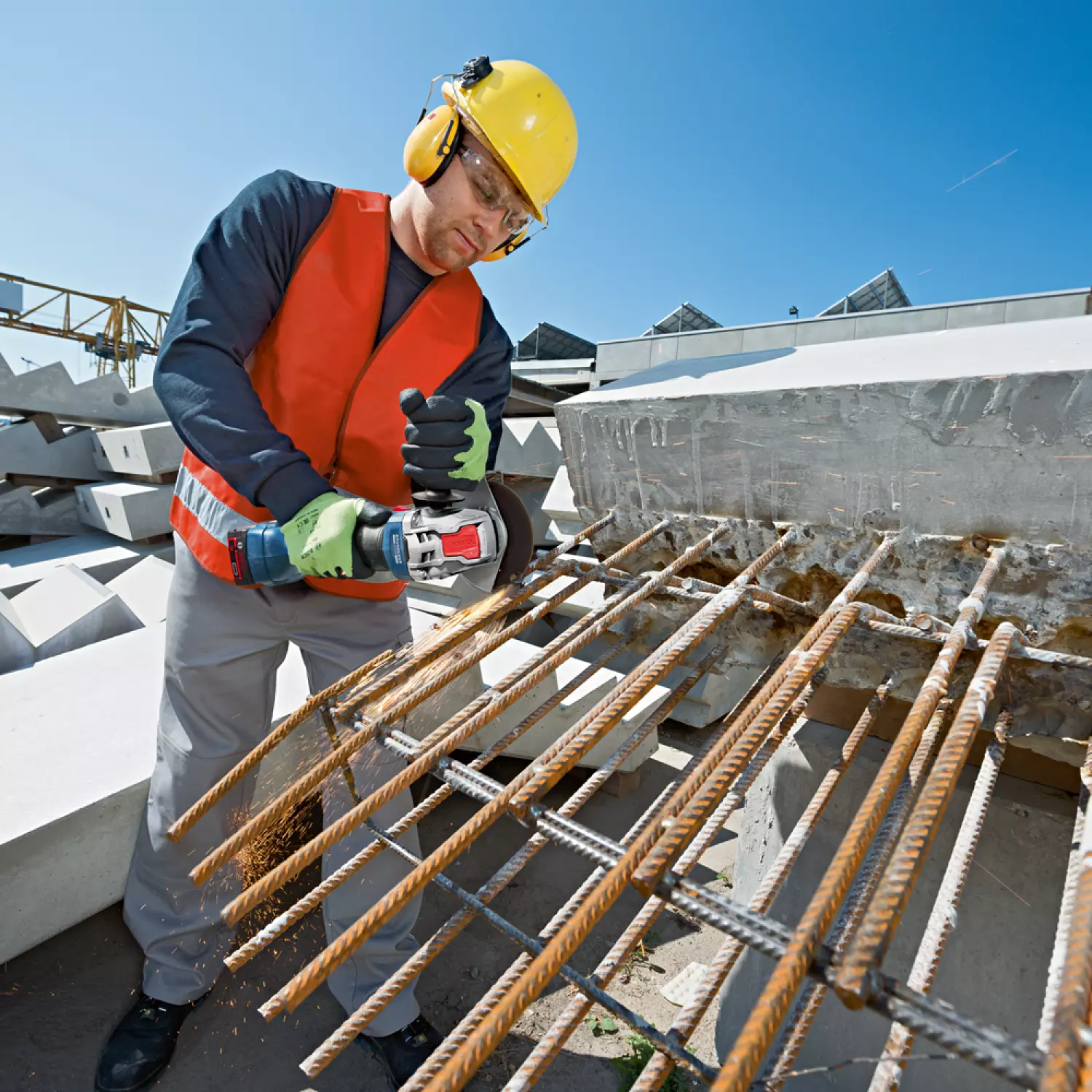 Bosch GWX 18V-10 18V Li-Ion accu X-LOCK haakse slijper body - 125mm - koolborstelloos