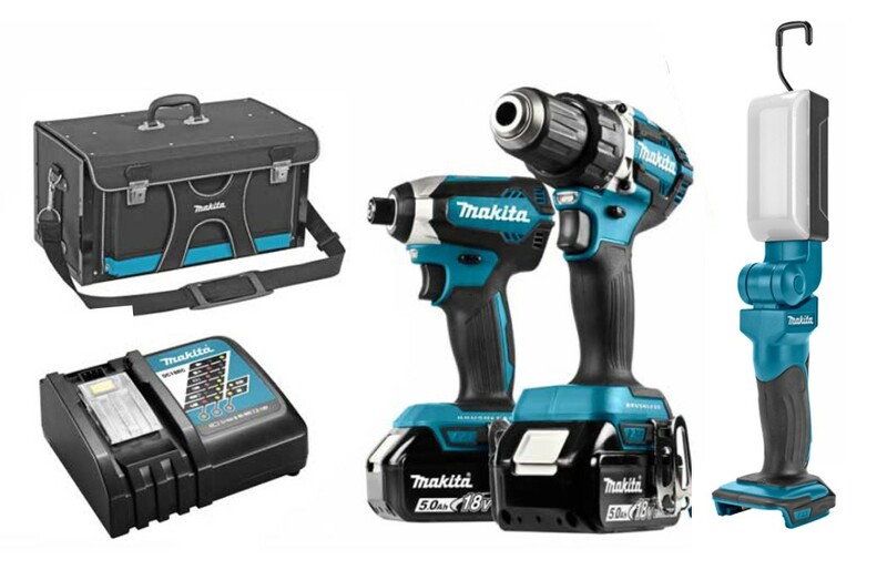 Makita DLX3090TX 18V Li-Ion Accu Boor-/schroefmachine (DDF484)&Slagschroevendraaier (DTD153) Combiset (2x 5.0Ah Accu) In Tas