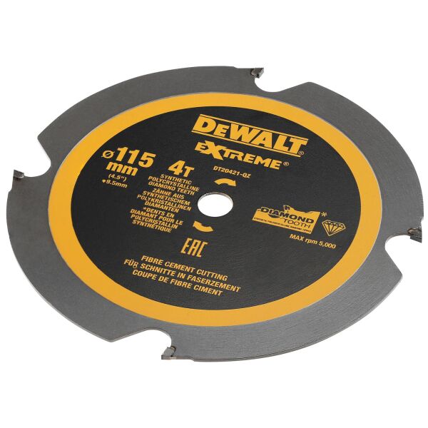 Dewalt DT20421 Cirkelzaagblad CZB PCD Laminaat/vezelcement 115x9.5x4t Voor DCS571 - Detailed view of the product