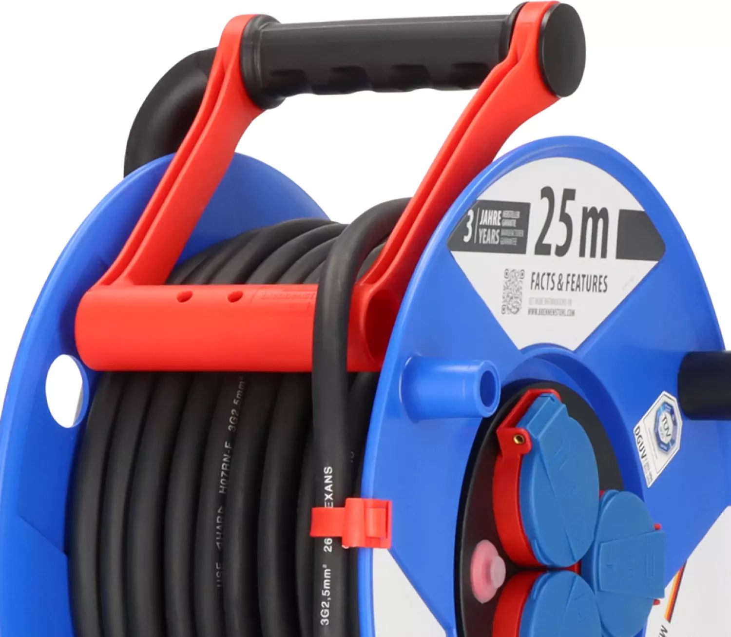 Brennenstuhl 1208440 Garant IP44 Kabelhaspel - H07RN-F 3G2,5 - 25m thumbnail 4