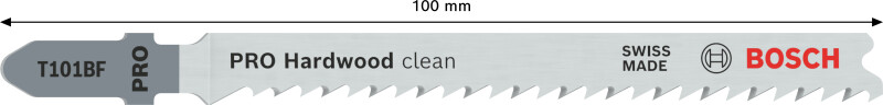 Bosch 2608634234 / T 101 BF BiM Decoupeerzaagblad Clean - Hard Hout (5st) - Detailed view of the product