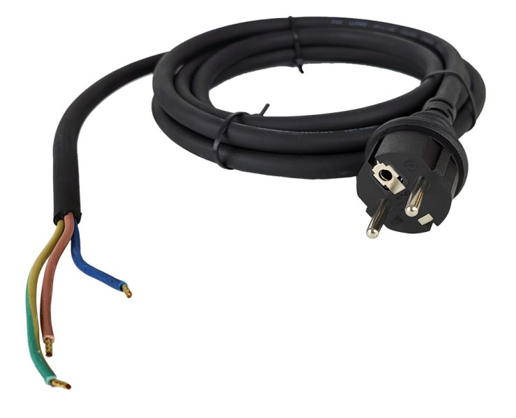 QwattPro 2511123 Aansluitkabel - 3G1,5 H07RN-F - Zwart - IP44 - 3m - Detailed view of the product