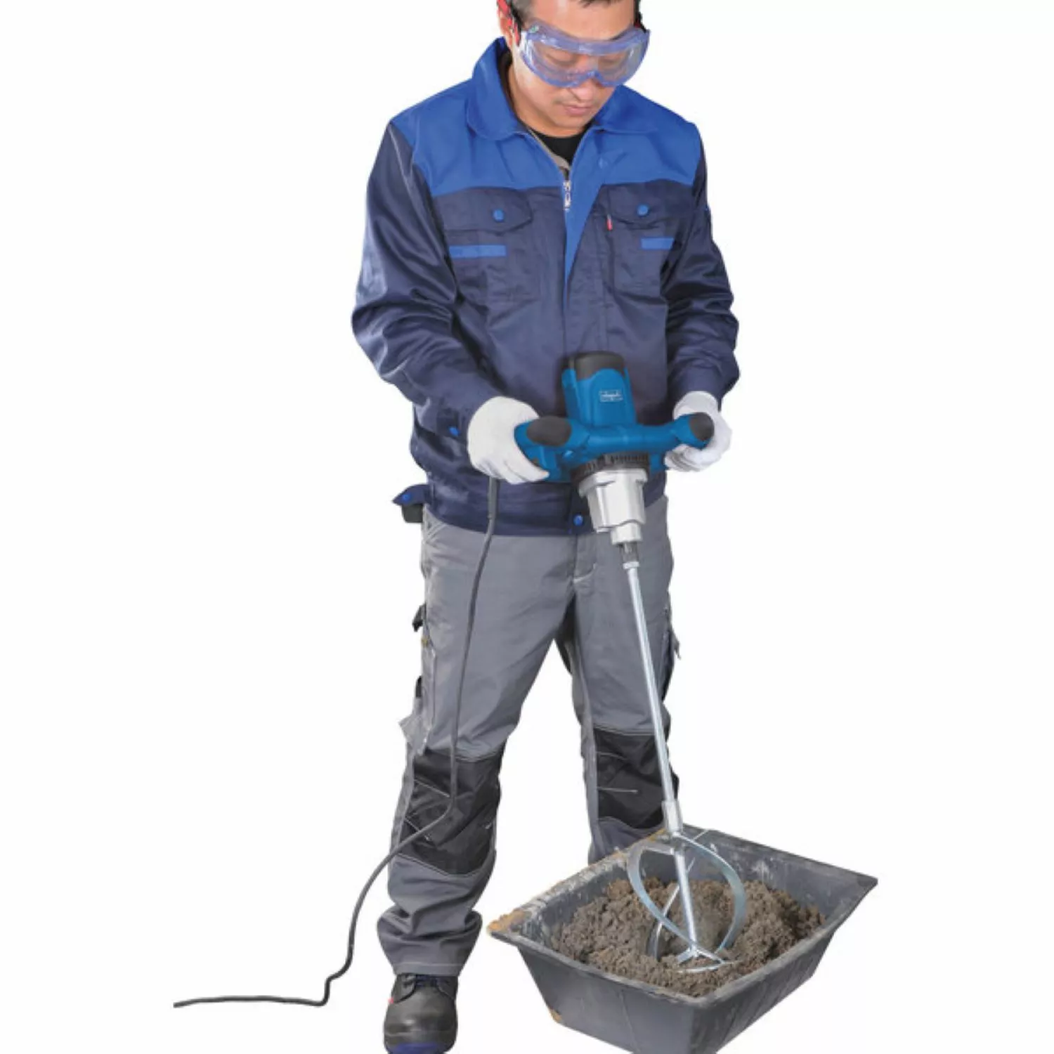 Scheppach PM1200 Mixer Incl. Mengstaaf (2x) - 1200W thumbnail 2