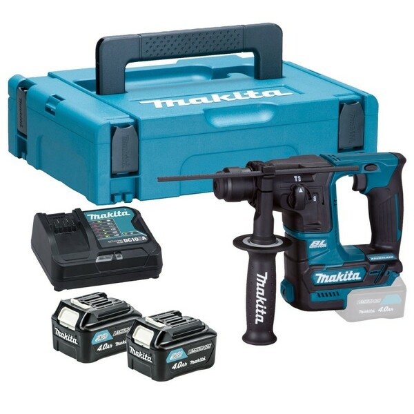 Makita HR166DSMJ 10.8V Li-Ion Accu SDS-plus Boorhamer Set (2x 4.0Ah Accu) In Mbox- 1,1J - Koolborstelloos EAN: 88381838412