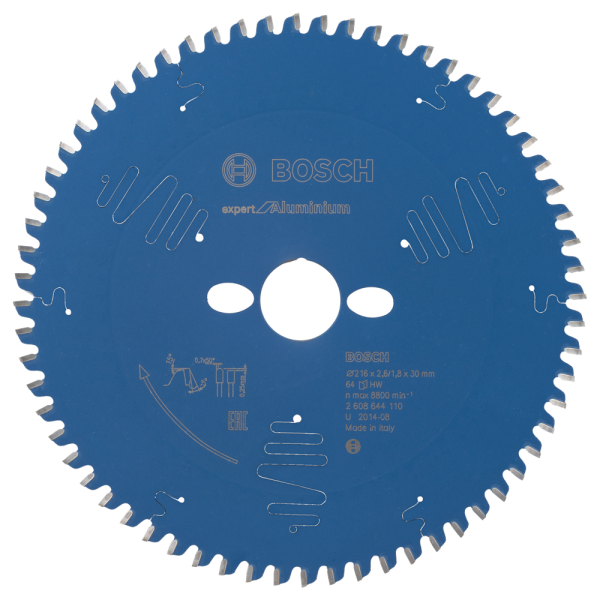 Bosch 2608644110 Expert Cirkelzaagblad - 216 X 30 X 64T - Aluminium - Carbide