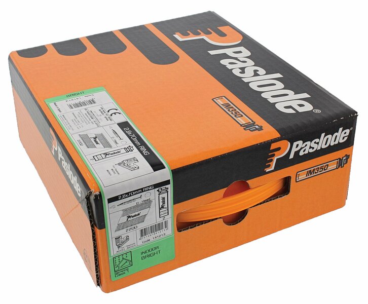 Paslode 141208 Papiergebonden Stripnagels Incl. Gas IM350 - 2,8x63mm - Ring Blank Dh (3300st) - Detailed view of the product