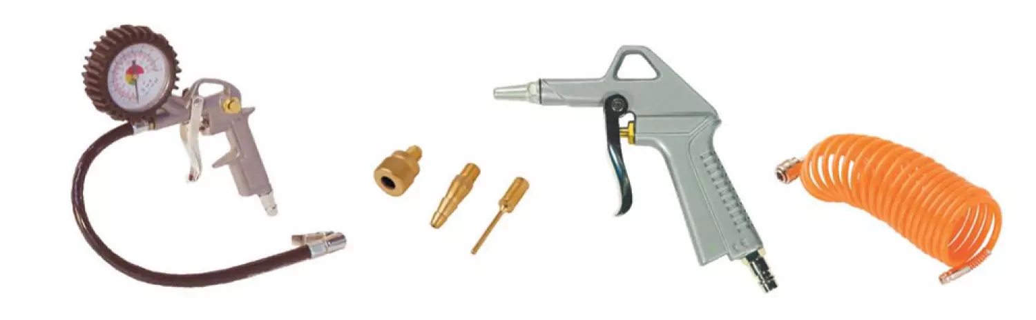 STANLEY Luchtgereedschapset 6-delig - met 3 mondstukken