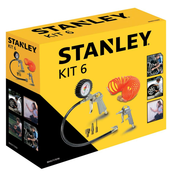 Stanley 9045717STN 6-delige Luchtgereedschapset - Euro EAN: 8016738714722