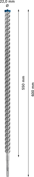 Bosch 2608900148 EXPERT Hamerboor SDS Plus-7X - 22x550x600mm - Detailed view of the product