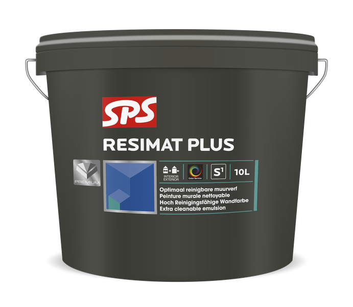 Sps Resimat Plus Muurverf Extra Mat 10 Liter 100% Wit