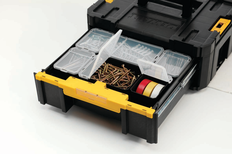 DeWALT DWST1-70705 TSTAK-Box III Stevige Gereedschapskoffer Met Diepe Lade Inclusief 6 Bakjes - Detailed view of the product