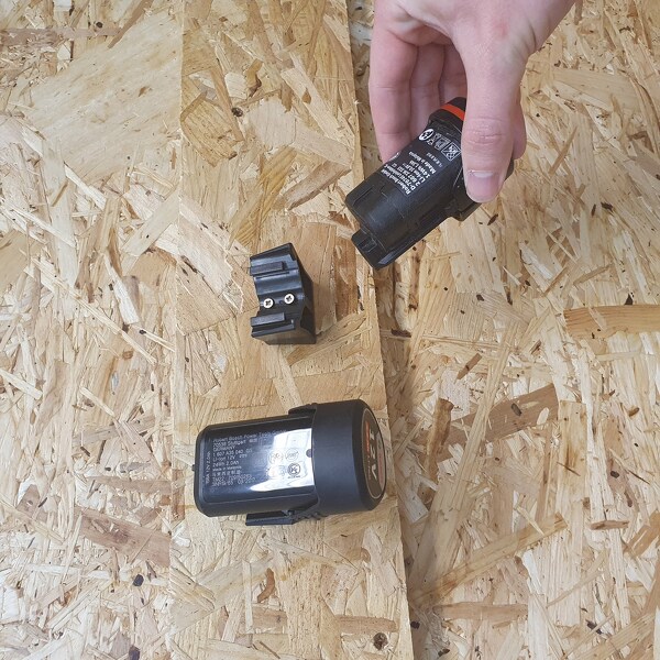 StealthMounts BM-BO108-BLK-6 Accuhouder Voor Bosch 10.8/12V - Zwart - 6-pack - Detailed view of the product
