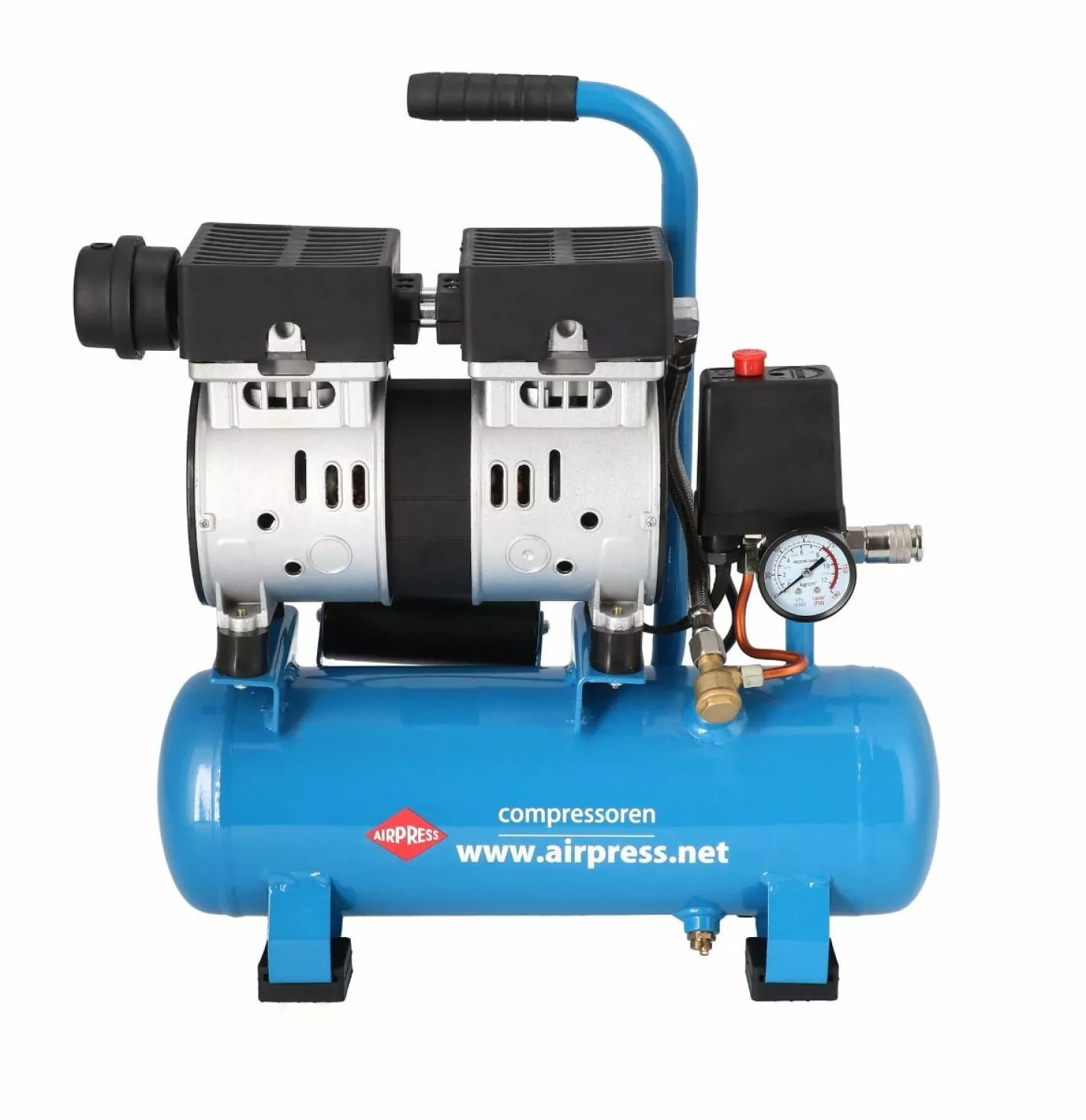 Airpress L 6-105 Silent Compressor - Olievrij - 6L - 8 bar