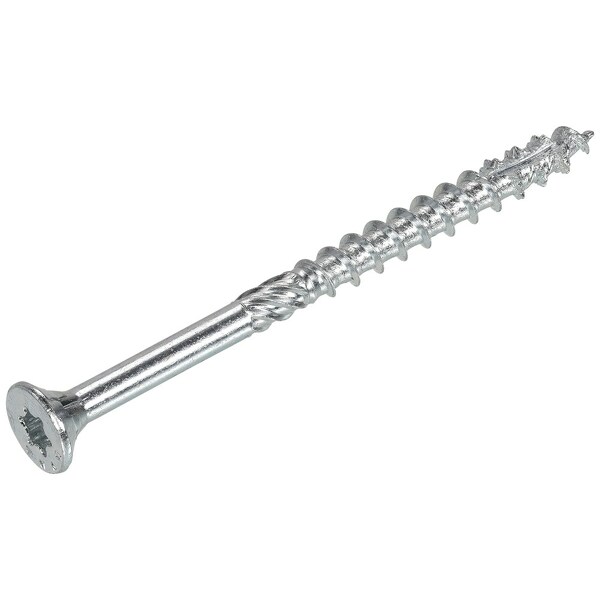 DynaPlus 0281.01.51201 Constructieschroef - TX30 - 6.0 X 160/80mm - Platkop - Deeldraad - Verzinkt (100st)