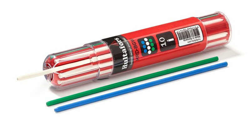 Hultafors HRD-BGW Markeerpotlood Navulling (10st) - Blauw, Groen En Wit