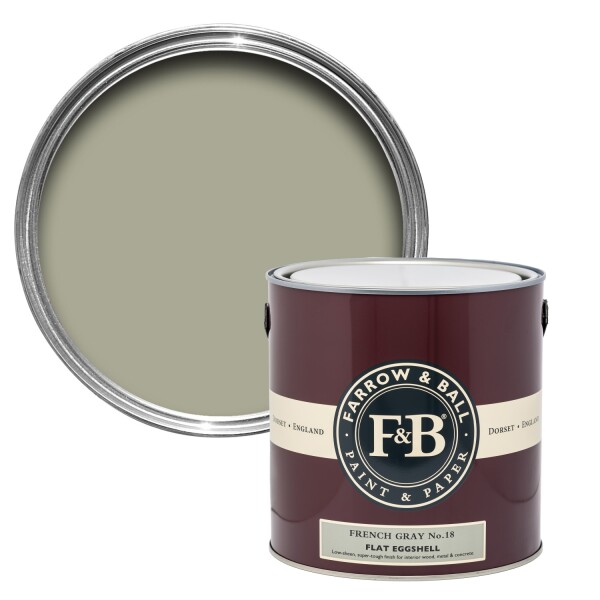 Farrow&Ball Flat Eggshell French Gray No.18 - 5L afbeelding