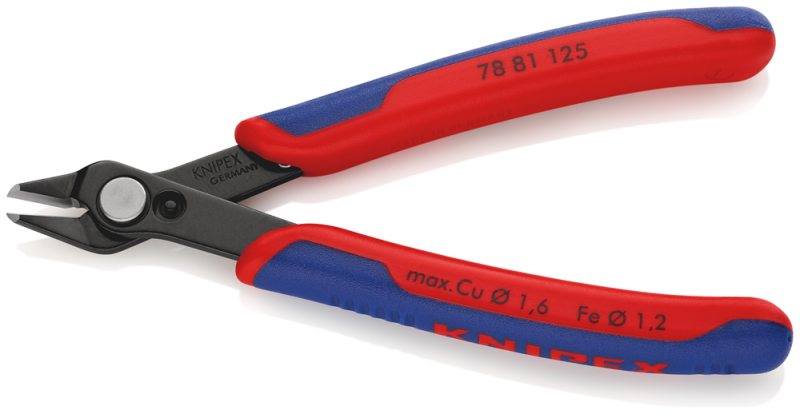 Knipex 7881125 Super-Knips Precisie Zijsnijtang - Elektronica - 125mm - Detailed view of the product