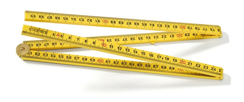 Hultafors G59-1-4-12 Timmermansduimstok - ABS - Geel - 1m - Detailed view of the product