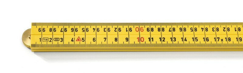 Hultafors G59-1-4-12 Timmermansduimstok - ABS - Geel - 1m - Detailed view of the product