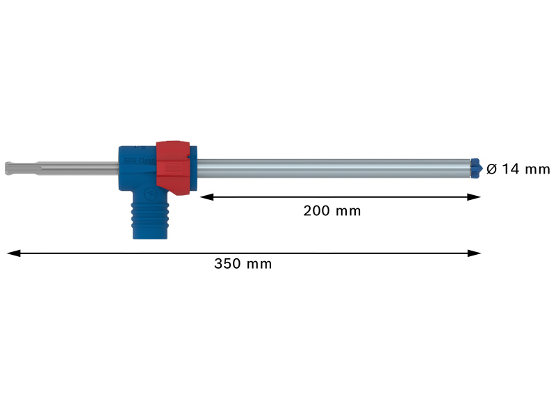 Bosch 2608901767 EXPERT Hamerboor SDS Clean SDS Plus-8X - 14x200x350mm Met Connector - Detailed view of the product