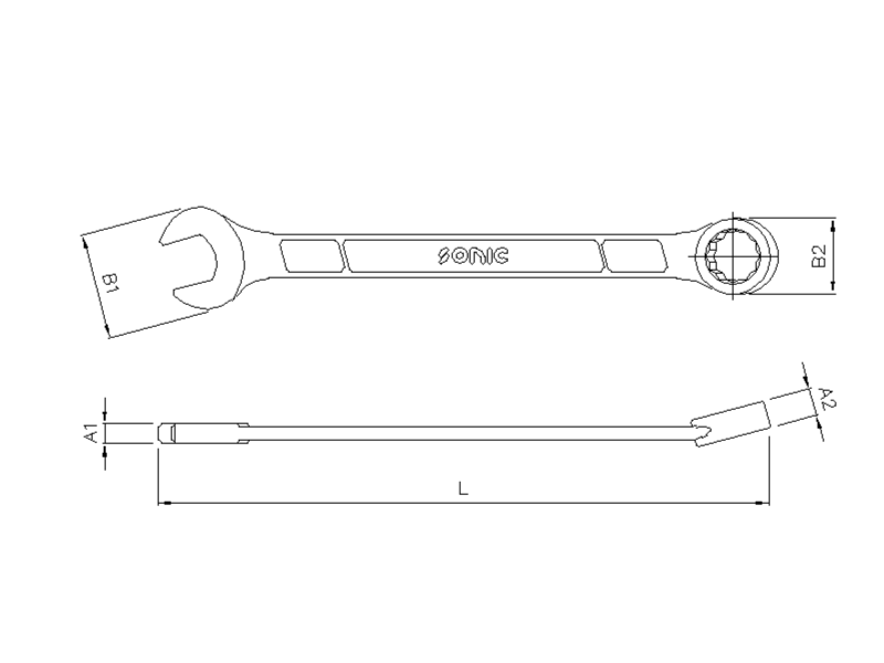 Sonic 601401 Ringsteeksleutel Set In Etui - 14 Delig - Detailed view of the product