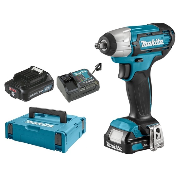 Makita TW140DSAJ 10,8V Li-Ion Accu Slagmoersleutel Set (2x 2.0Ah Accu) In Mbox - 140Nm - 3/8"