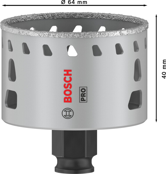 Bosch 2608901566 PRO Tile PC Plus Diamantgatzaag Voor Tegels - 64mm - Detailed view of the product