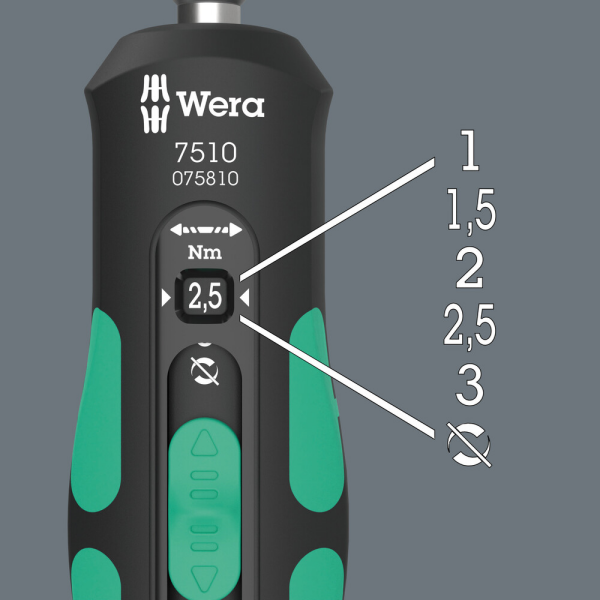 Wera 05075840001 14-delig 7510/14 Safe-Torque Speed Draaimomentschroevendraaierset In Etui - Detailed view of the product
