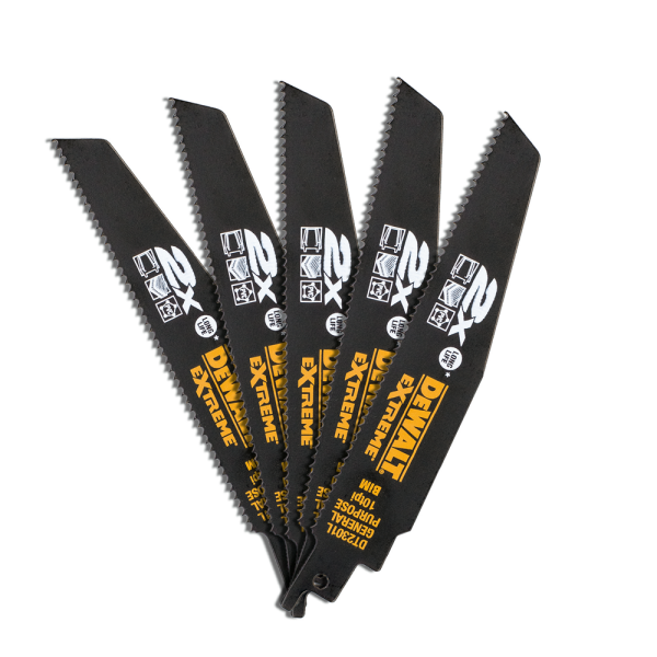 DeWALT DT2301L Reciprozaagblad - 152 X 2,5mm - Universeel (5st) - Detailed view of the product