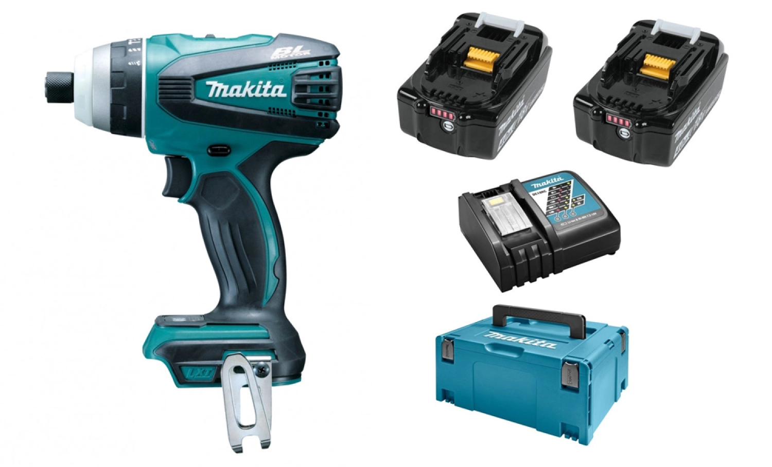 Makita DTP141RMJ 18V Li-Ion Accu Hybride Boor-/schroefmachine Set (2x 4.0Ah Accu) In Mbox - Koolborstelloos