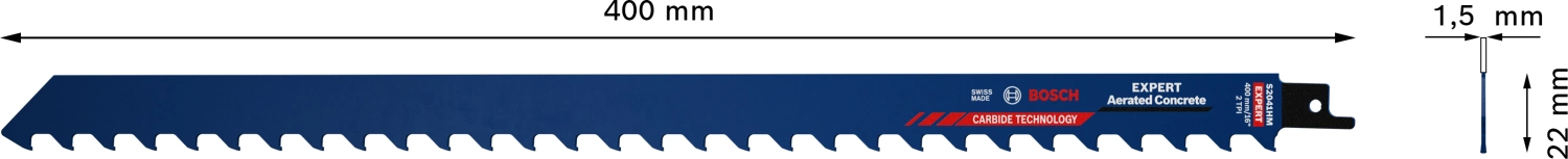 Bosch EXPERT S2041HM Reciprozaagblad - 305mm - Beton thumbnail 4