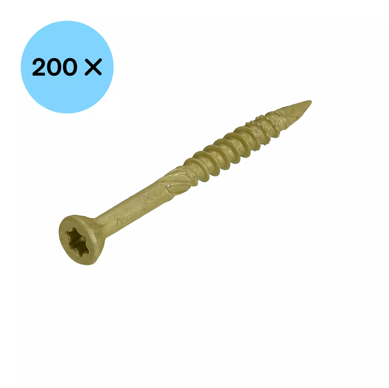 DynaPlus 0287.08.17901 Glaslatschroef - TX15 - 3.5 X 50/28mm - 75 Graden Platkop - Deeldraad - Gecoat (200st) thumbnail 2