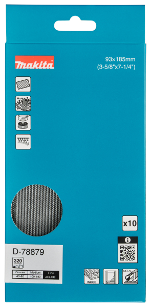Makita D-78879 Schuurgaas 93x185mm - K320 (10st) - Detailed view of the product