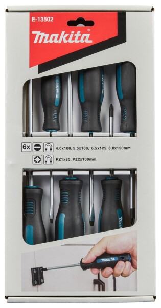 Makita E-13502 6-delige Schroevendraaierset - PZ/SL - Detailed view of the product