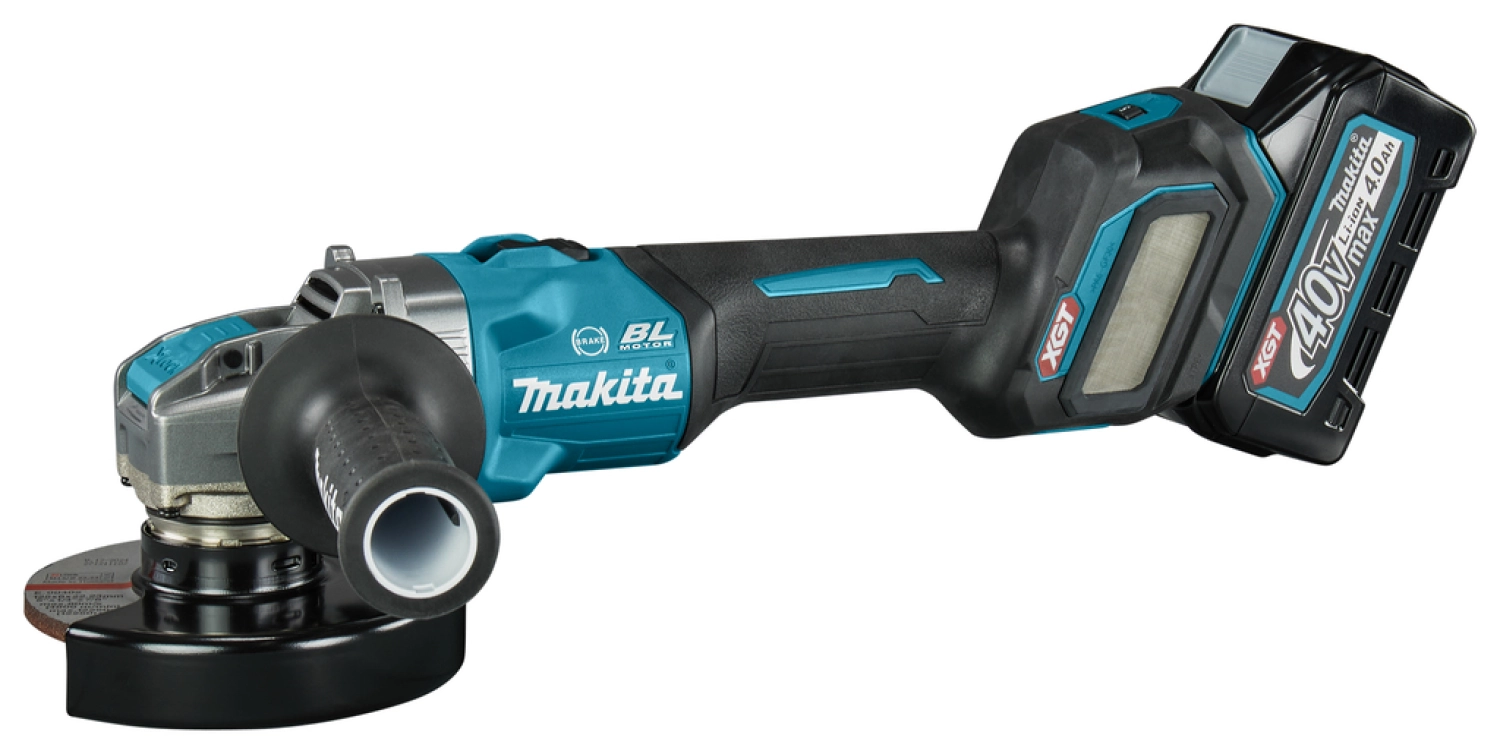 Makita GA041GM201 XGT 40V Max Li-ion Accu Haakse Slijper Set (2x 4,0Ah) In Mbox - 125 Mm - X-LOCK