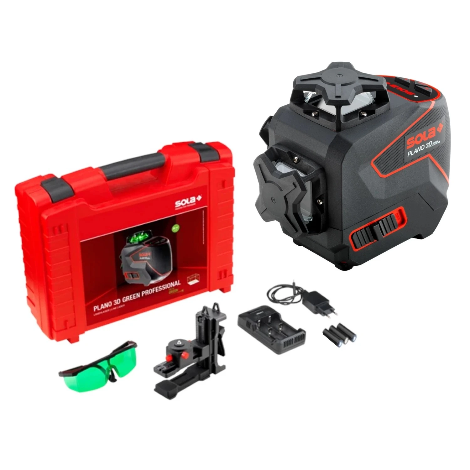 Sola PLANO 3D Green Professional 360° Kruislijnlaser In Koffer - Groen
