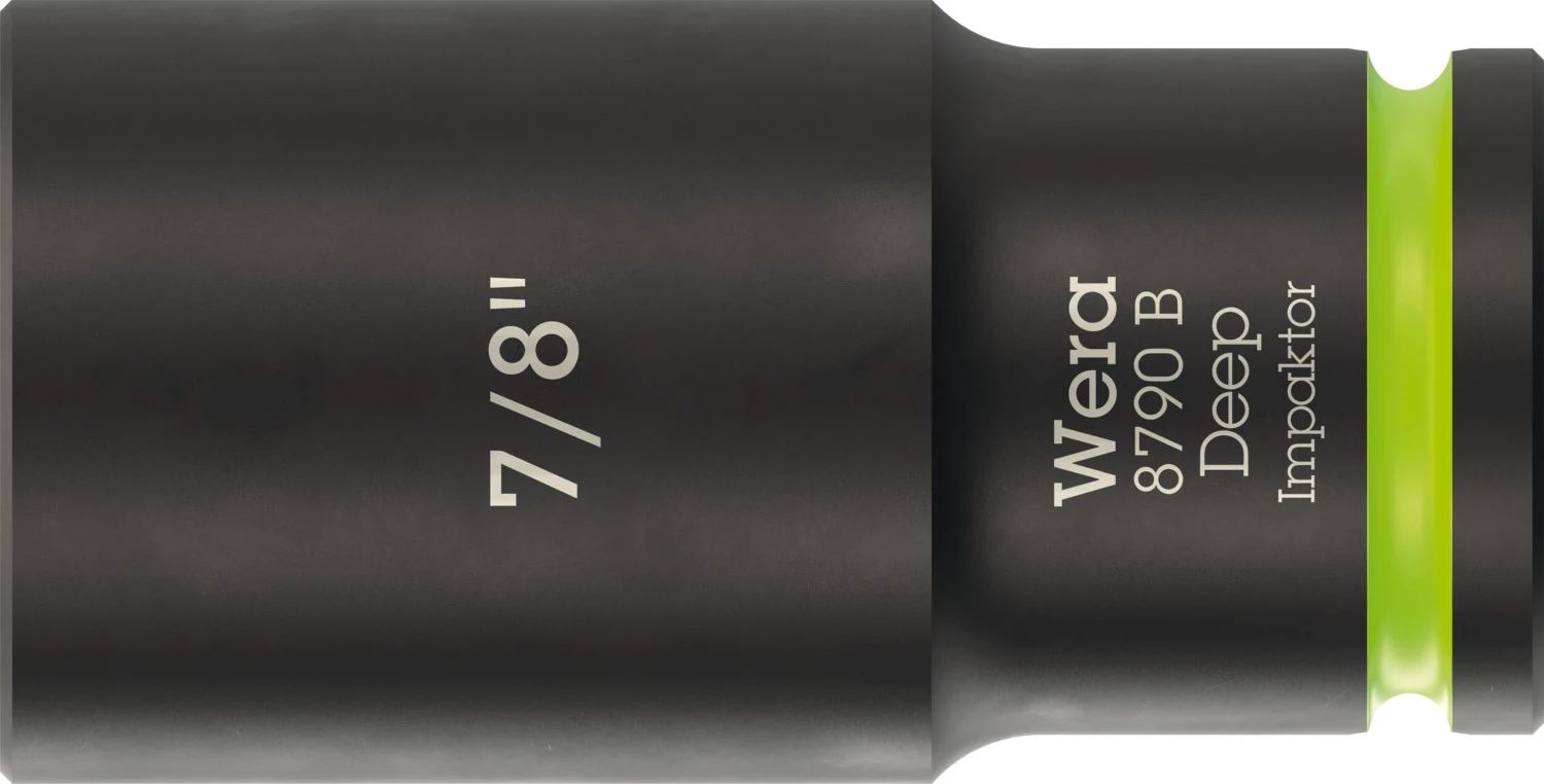 Wera 05005574001 8790 B Impaktor Deep Lange Krachtdop - 7/8"- Zeskant - 63mm