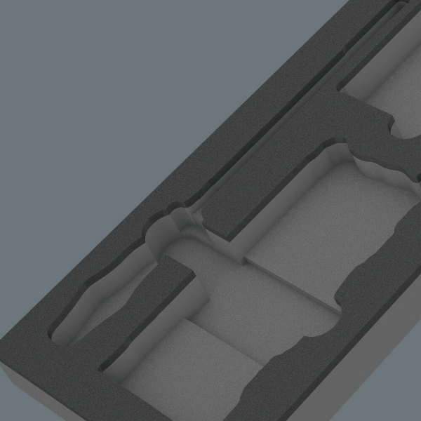 Wera 05137350001 9850 Schuimstof Inlegstuk Kraftform Kompakt En Tool-Check PLUS Set 1 - Leeg - Detailed view of the product