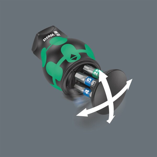 Wera 05008875001 Kraftform Kompakt Stubby Magazin 3 Bitschroevendraaier - 6 In 1 Multi-bit - Detailed view of the product