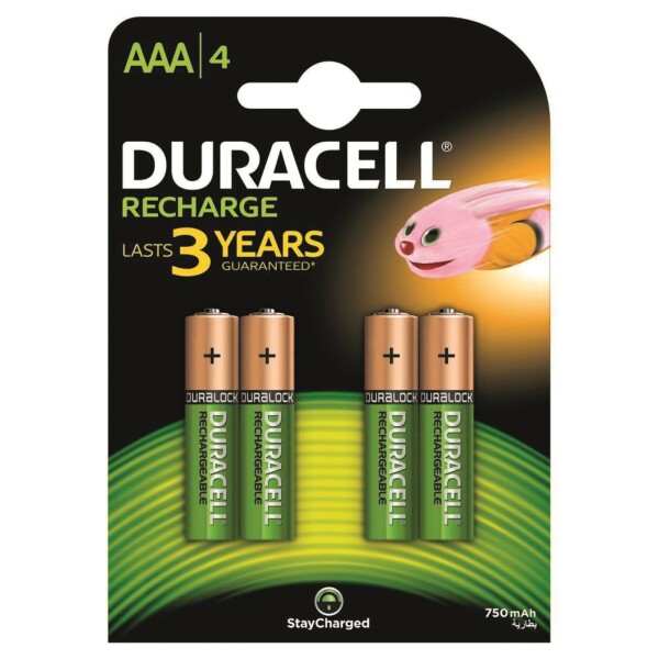 Duracell 3100000233 Oplaadbare Batterij Plus AAA 750mAh 4st. - Default image for the product