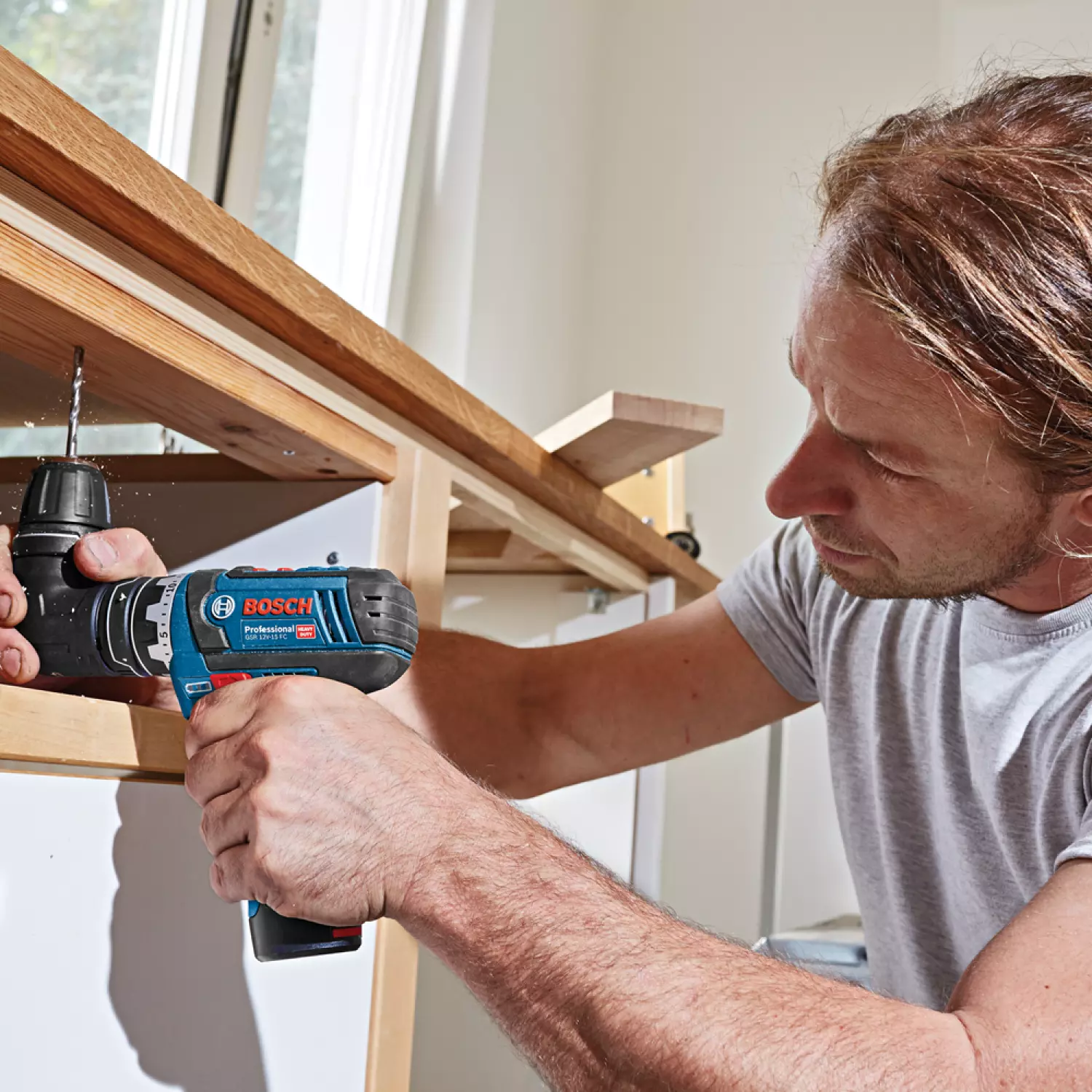 Bosch GSR 12V-15 FC 12V Li-Ion Accu Boor-/schroefmachine Set (2x 2.0Ah Accu) In L-Boxx thumbnail 4