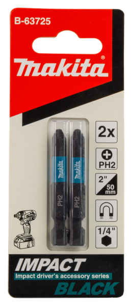 Makita B-63725 Slagschroefbit PH2x50mm - Detailed view of the product