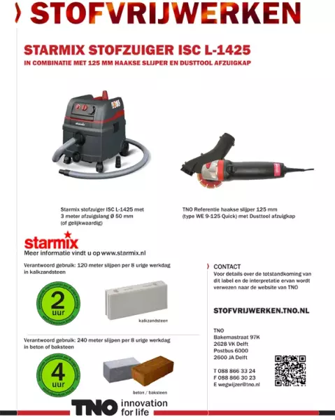 Starmix ISC L- 1425 Top Bouwstofzuiger - 1400W - L-klasse - 25L - Detailed view of the product