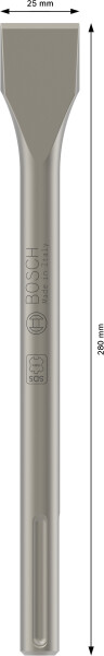 Bosch 1618600210 SDS-max Platte Beitel - 280 X 25mm - Detailed view of the product